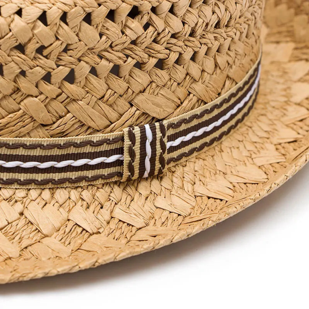 Straw Trilby Hat – Short Brim Summer Style