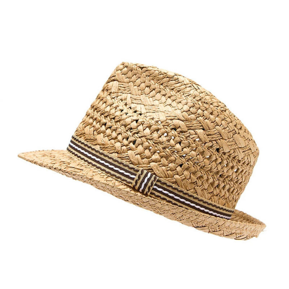 Straw Trilby Hat – Short Brim Summer Style