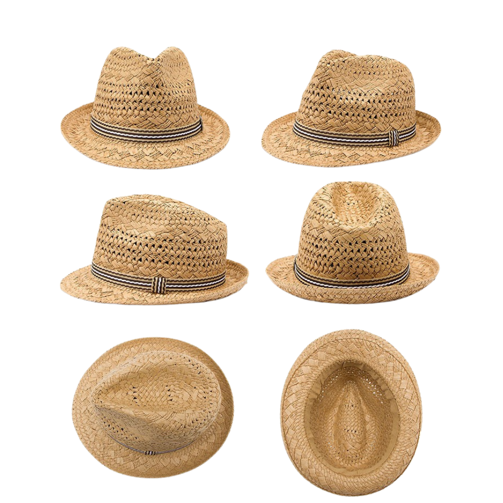 Straw Trilby Hat – Short Brim Summer Style