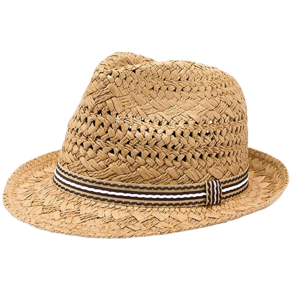 Straw Trilby Hat – Short Brim Summer Style