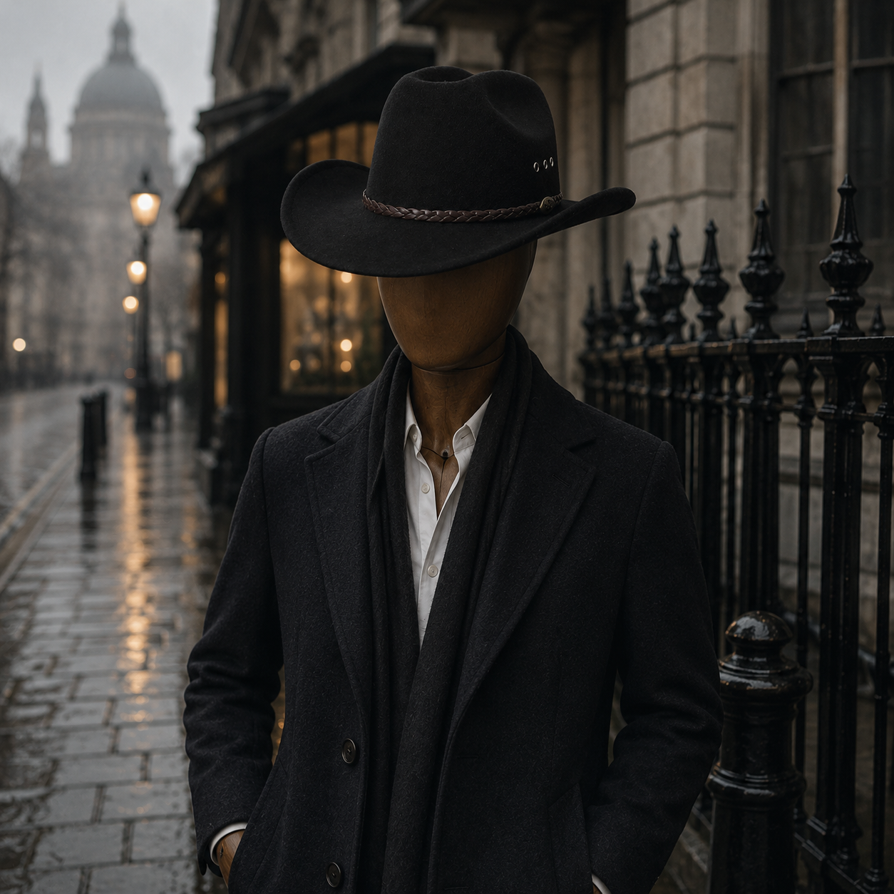 Felt Cowboy Hat with Structured Crown