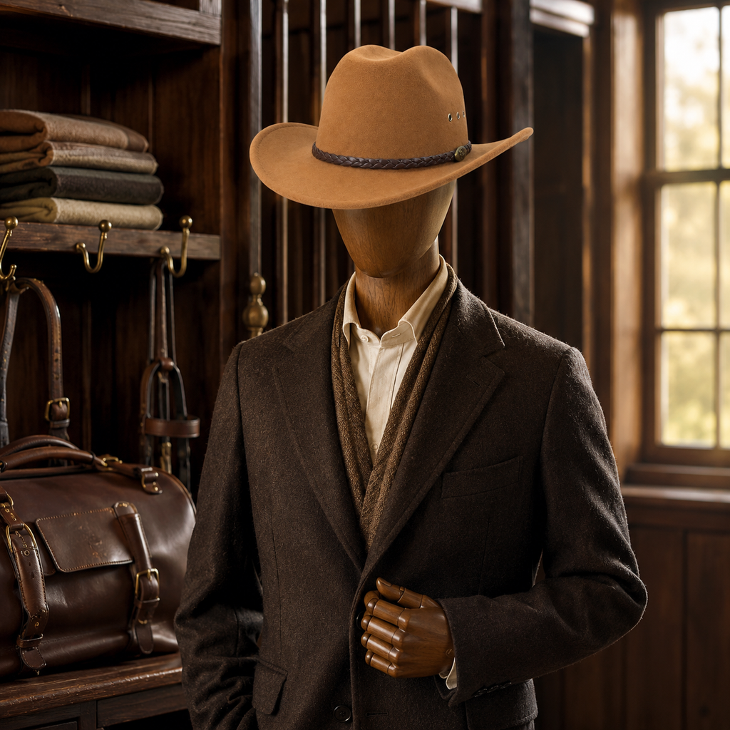Felt Cowboy Hat with Structured Crown