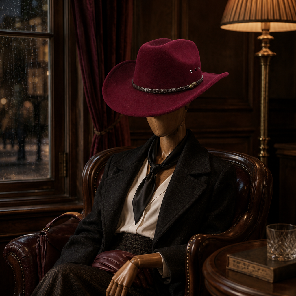 Felt Cowboy Hat with Structured Crown