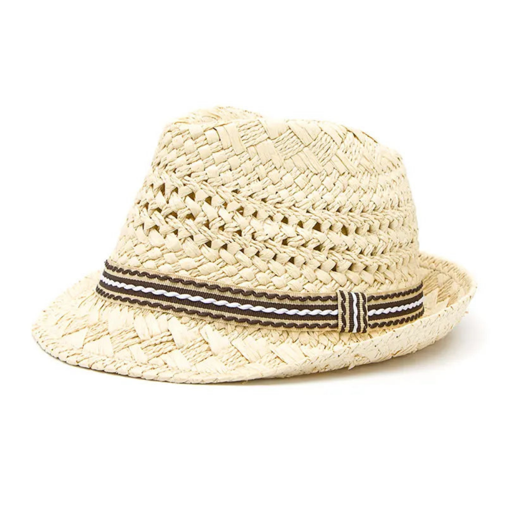 Straw Trilby Hat – Short Brim Summer Style