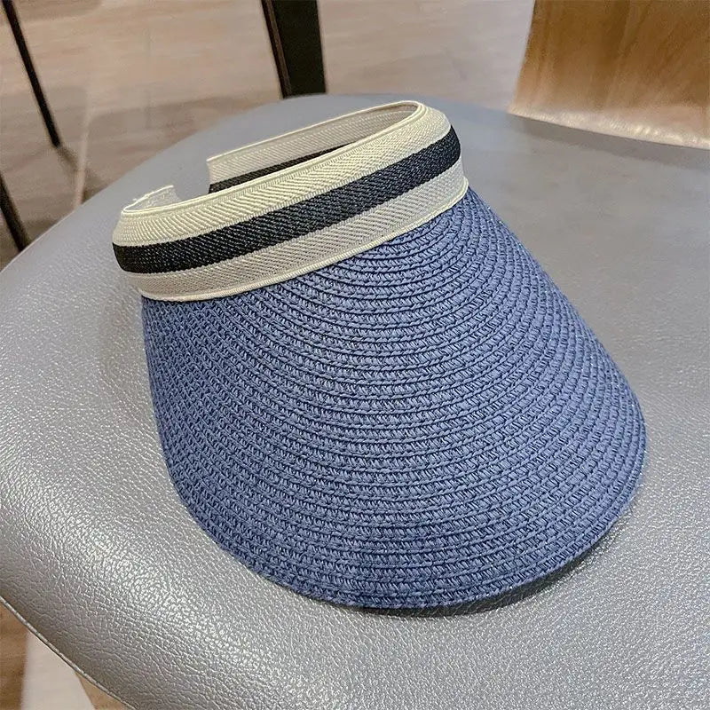 Selected Open-Crown Straw Sun Visor