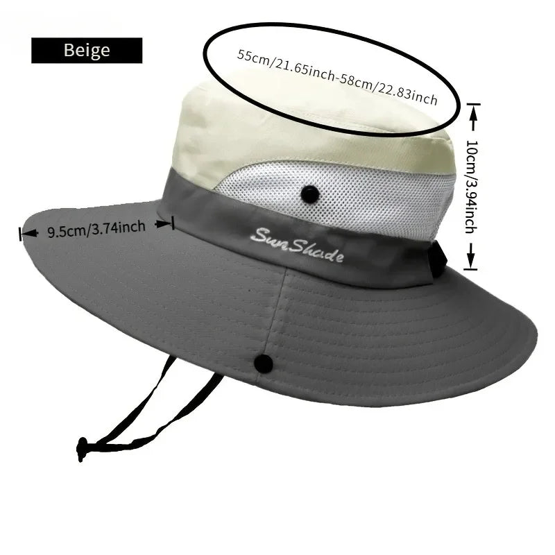 From the Edit – Dual-Tone Sun Hat, Ponytail Hole