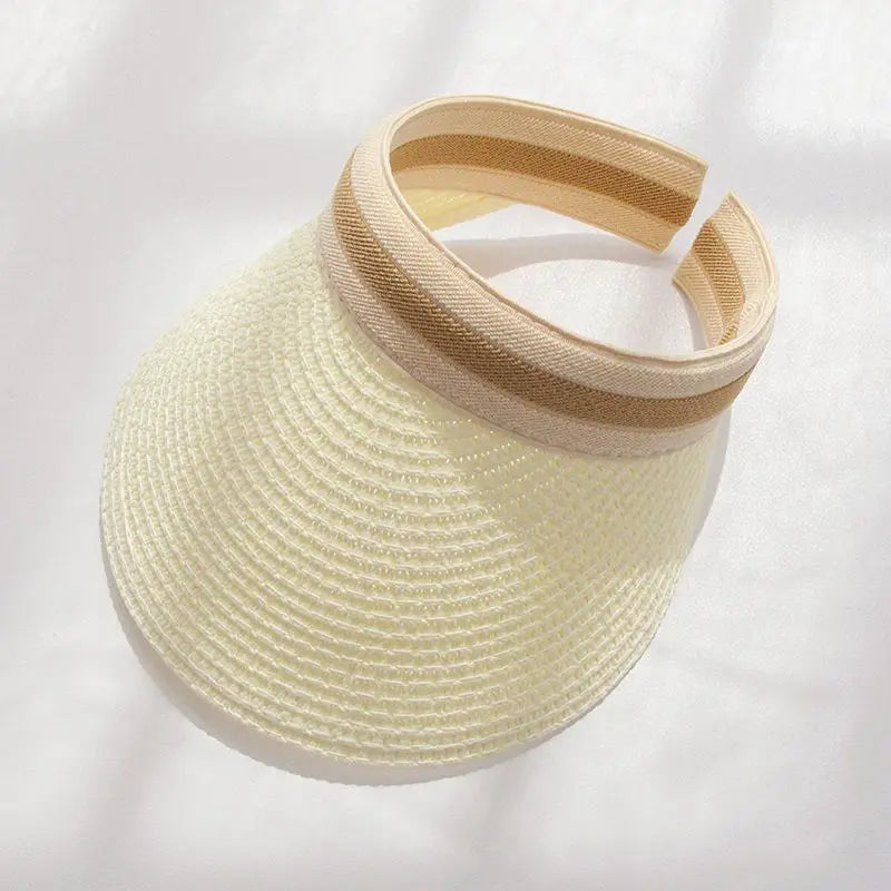 Selected Open-Crown Straw Sun Visor