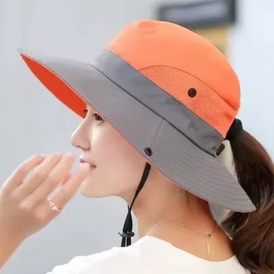 From the Edit – Dual-Tone Sun Hat, Ponytail Hole