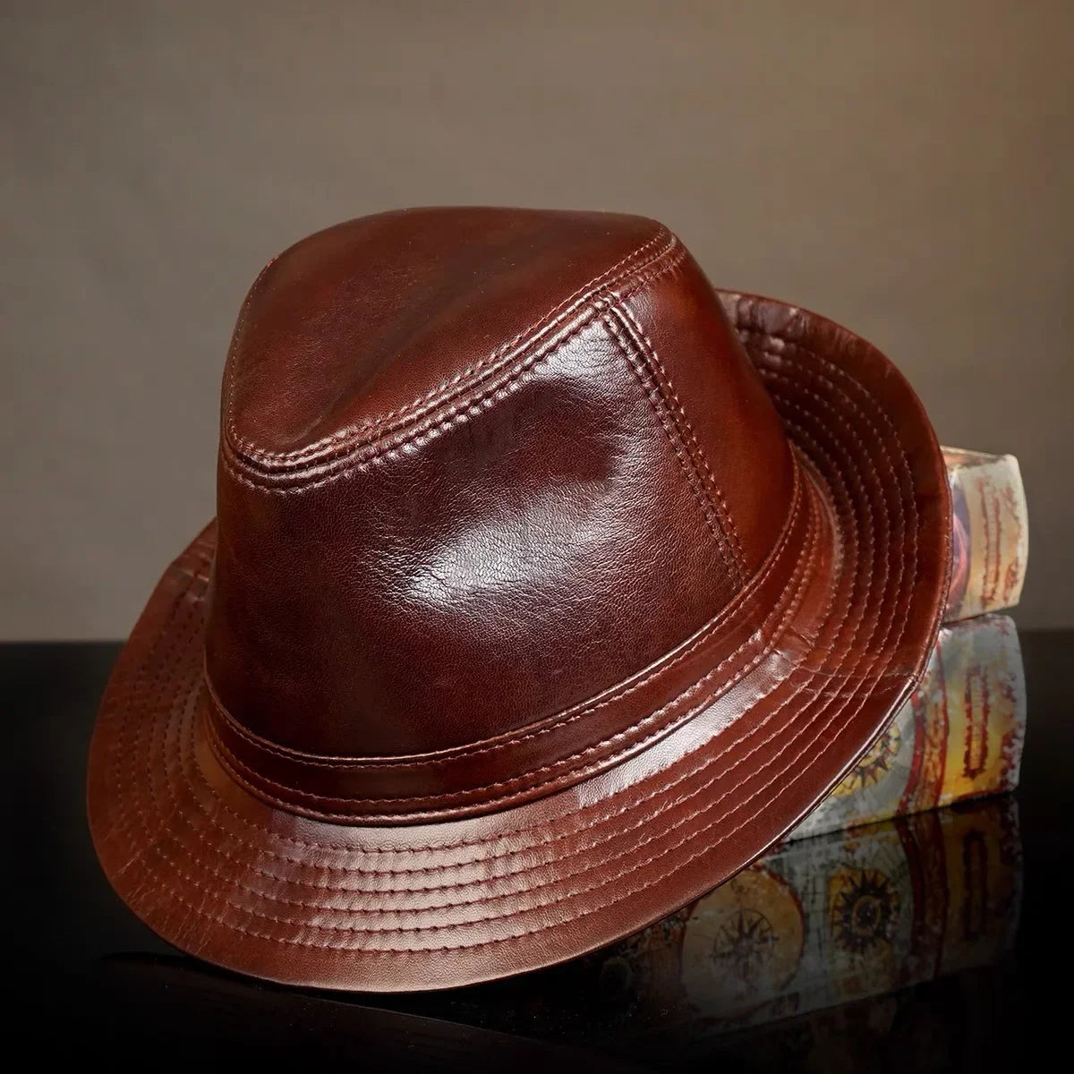 Edit No. 13 – Faux Leather Fedora, Vintage Finish