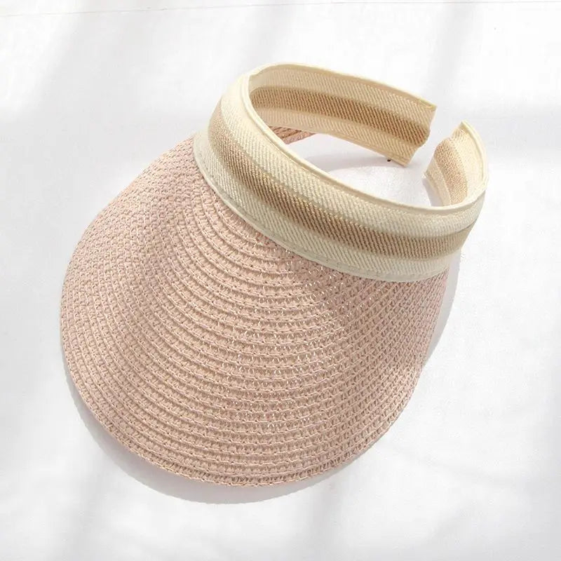 Selected Open-Crown Straw Sun Visor