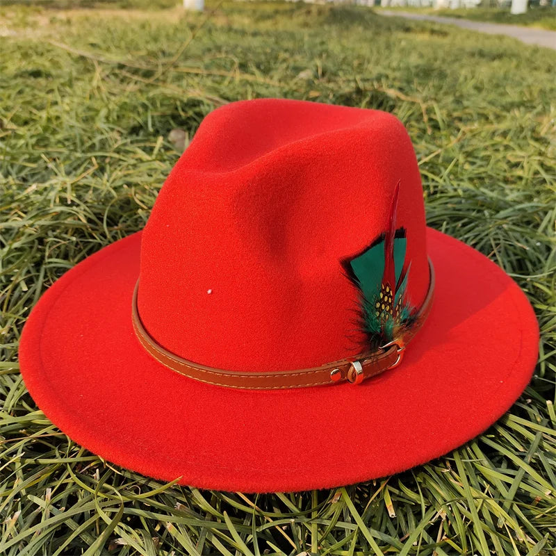 Selected Faux Suede Fedora, Wide Brim Elegant