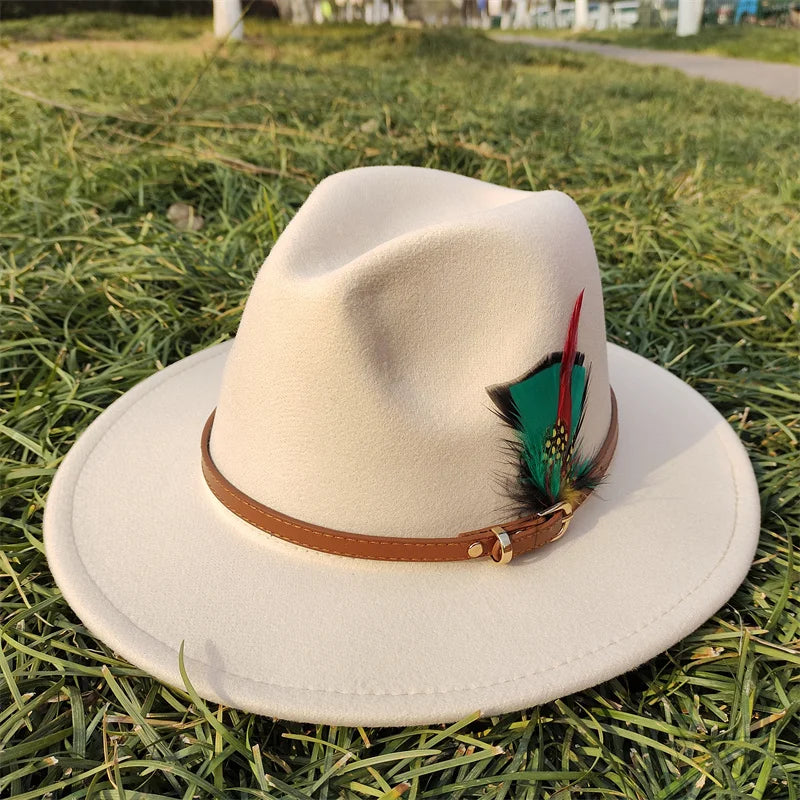 Selected Faux Suede Fedora, Wide Brim Elegant