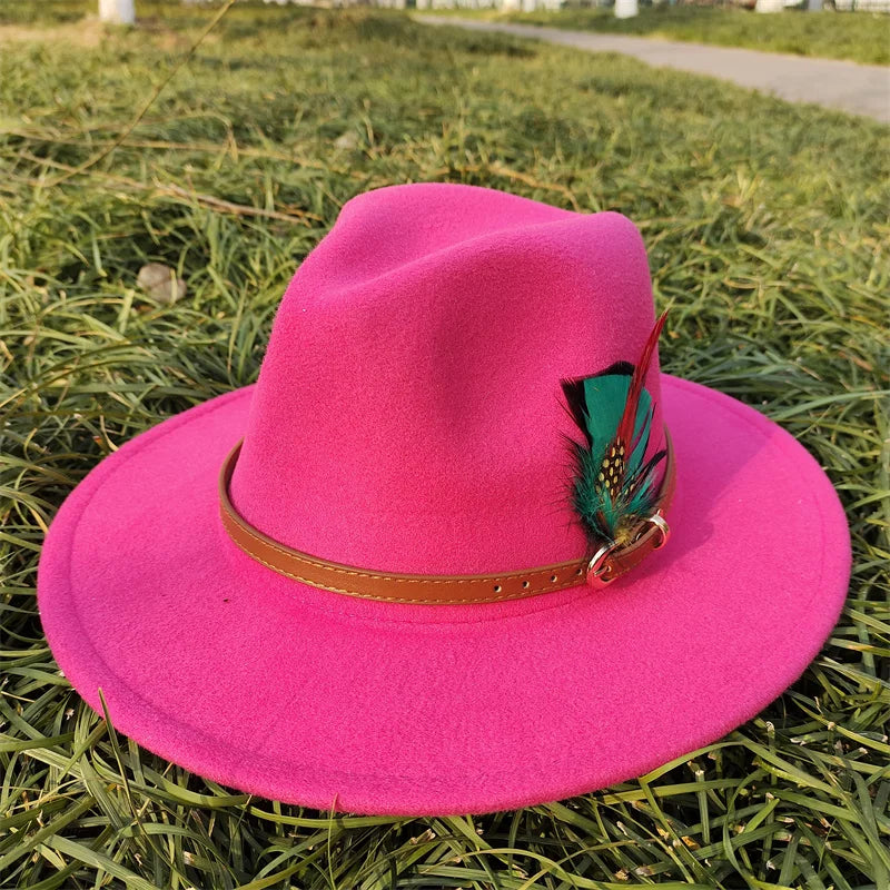 Selected Faux Suede Fedora, Wide Brim Elegant