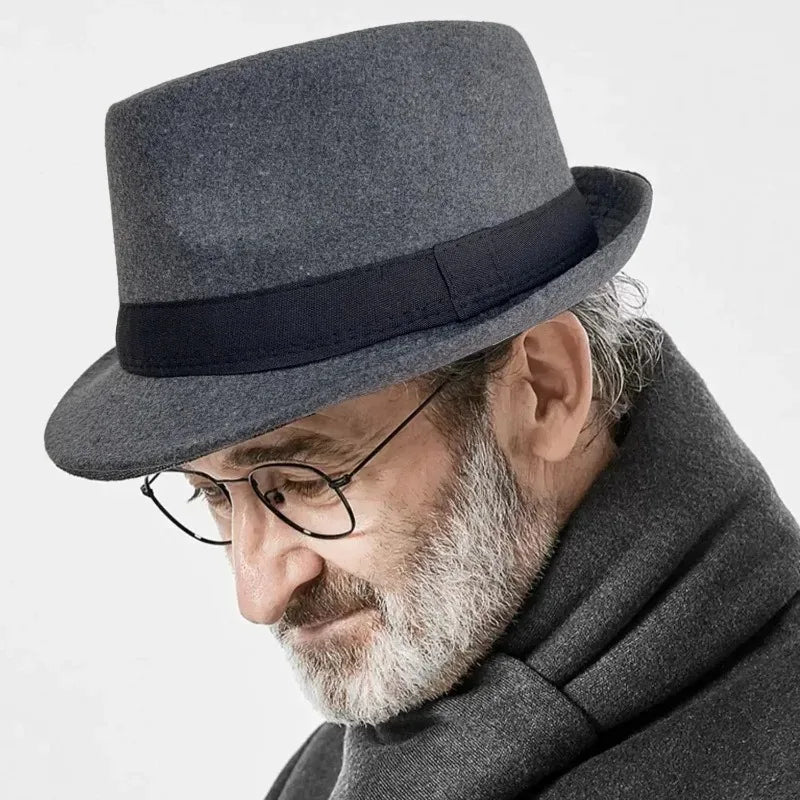 Selected Soft Felt Fedora, Warm Lined for Winter
