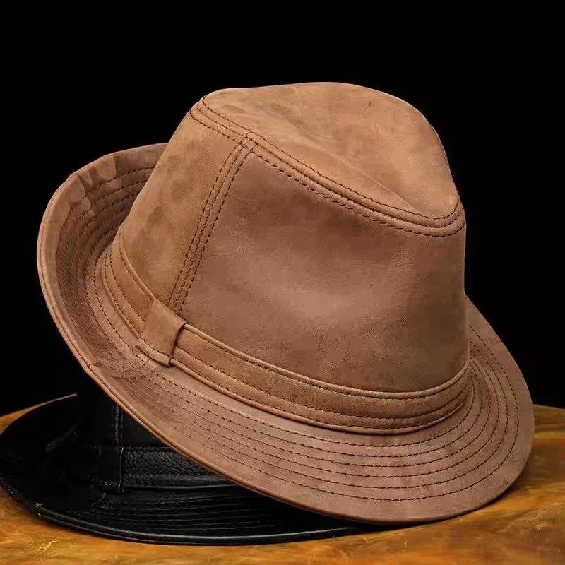 Edit No. 13 – Faux Leather Fedora, Vintage Finish