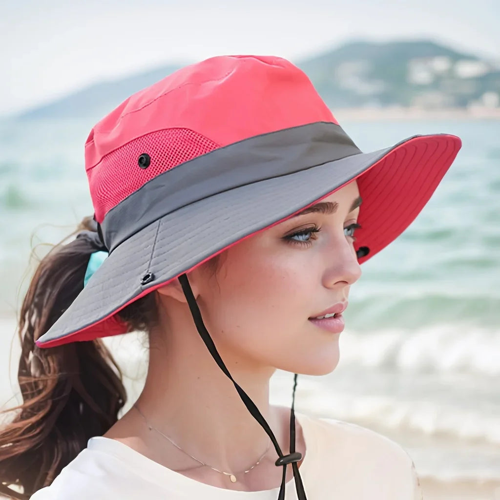 From the Edit – Dual-Tone Sun Hat, Ponytail Hole