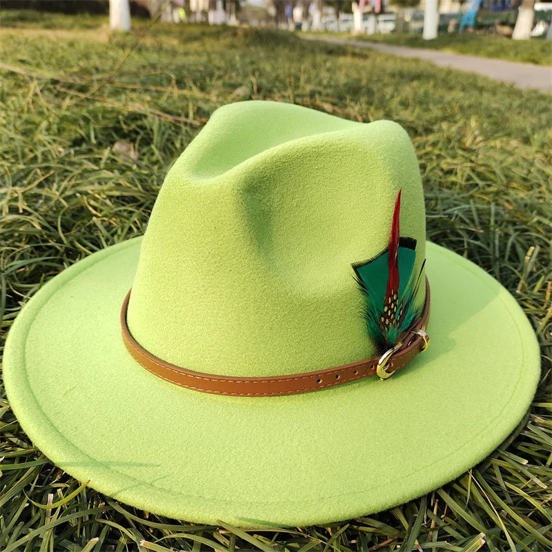 Selected Faux Suede Fedora, Wide Brim Elegant