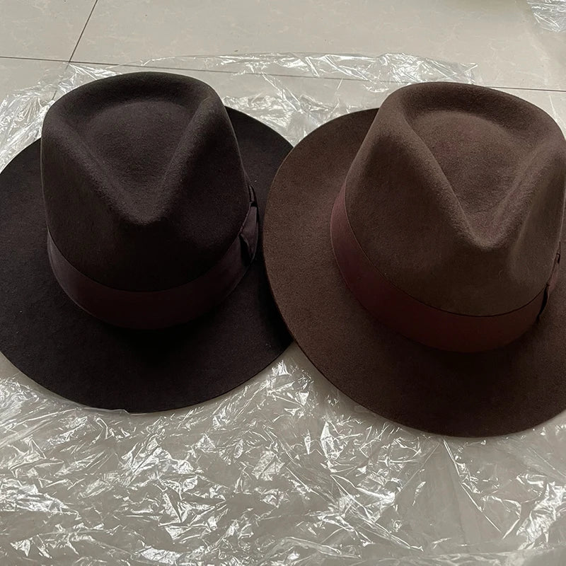 Edit No. 09 – Soft Felt Fedora, Satin-Lined Raw Edge