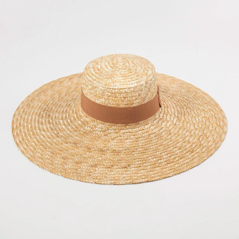 Considered Wide Brim Straw Sun Hat, Oversized