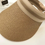 Selected Open-Crown Straw Sun Visor