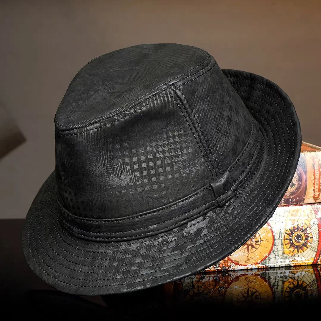 Edit No. 13 – Faux Leather Fedora, Vintage Finish