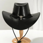 Considered Faux Leather Western Hat, Vintage Finish
