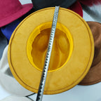 Selected Faux Suede Fedora, Wide Brim Elegant