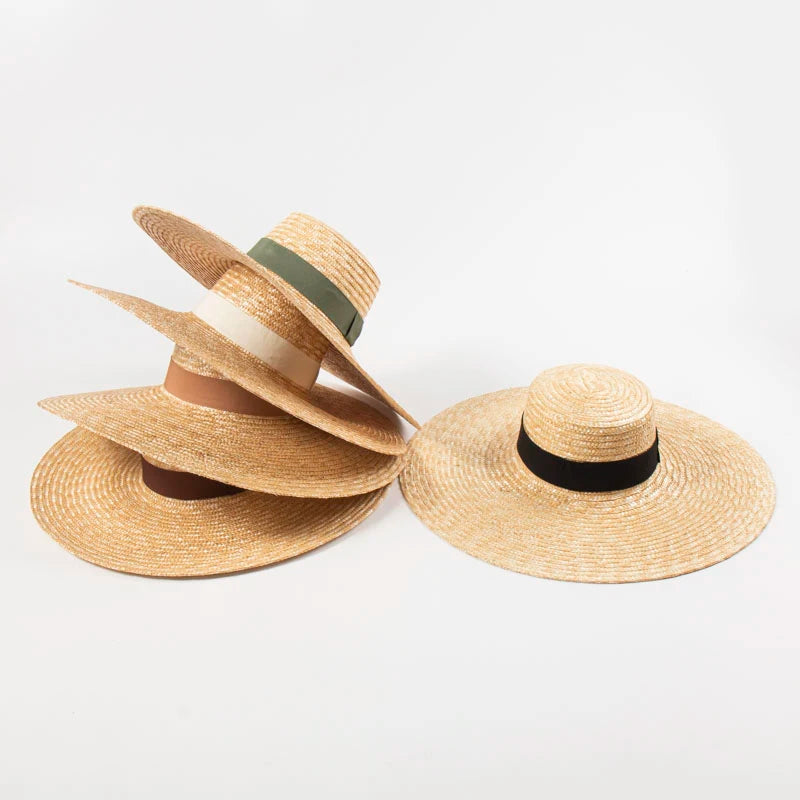 Considered Wide Brim Straw Sun Hat, Oversized