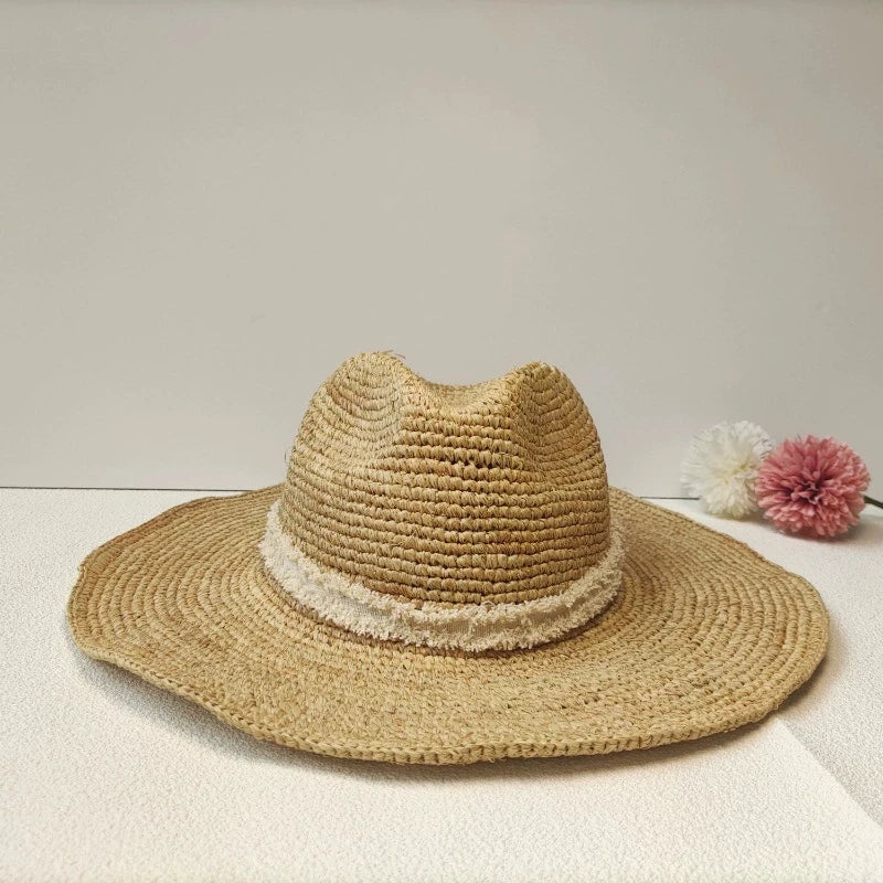 From the Edit – Raffia Sun Hat with Tassel Trim