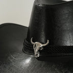 Considered Faux Leather Western Hat, Vintage Finish