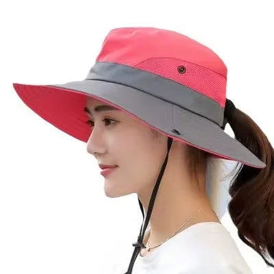 From the Edit – Dual-Tone Sun Hat, Ponytail Hole