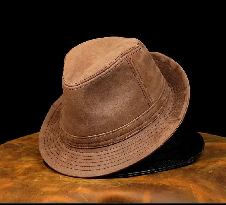 Edit No. 13 – Faux Leather Fedora, Vintage Finish