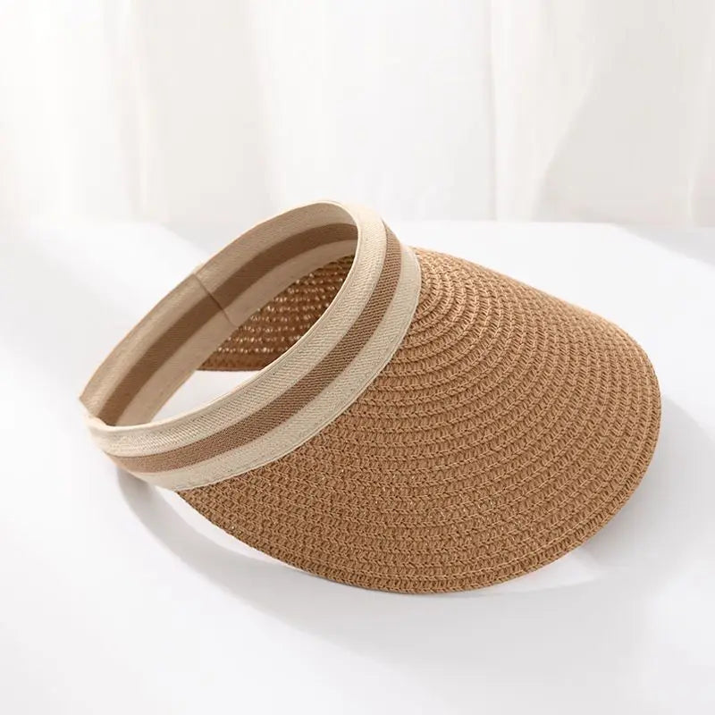 Selected Open-Crown Straw Sun Visor