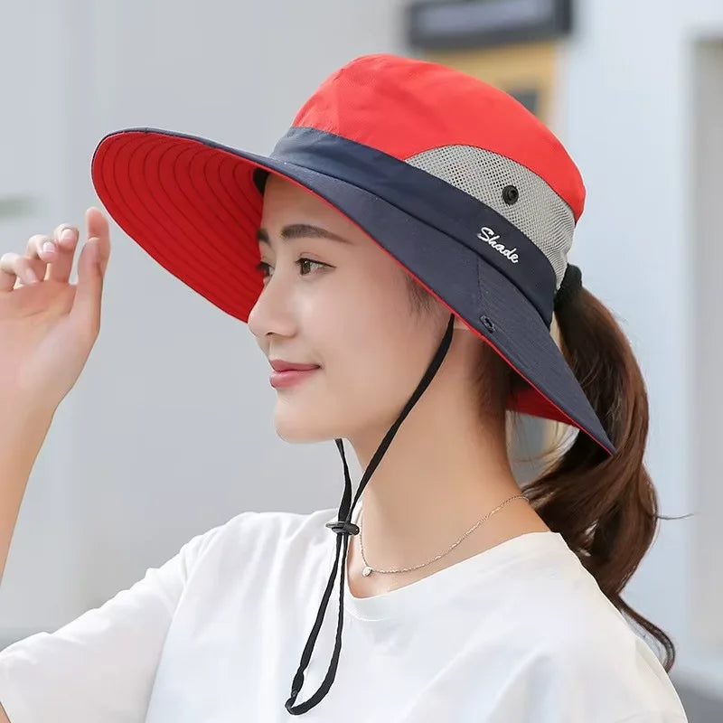 From the Edit – Dual-Tone Sun Hat, Ponytail Hole