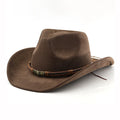 Chosen Faux Suede Western Hat with Rolled Brim