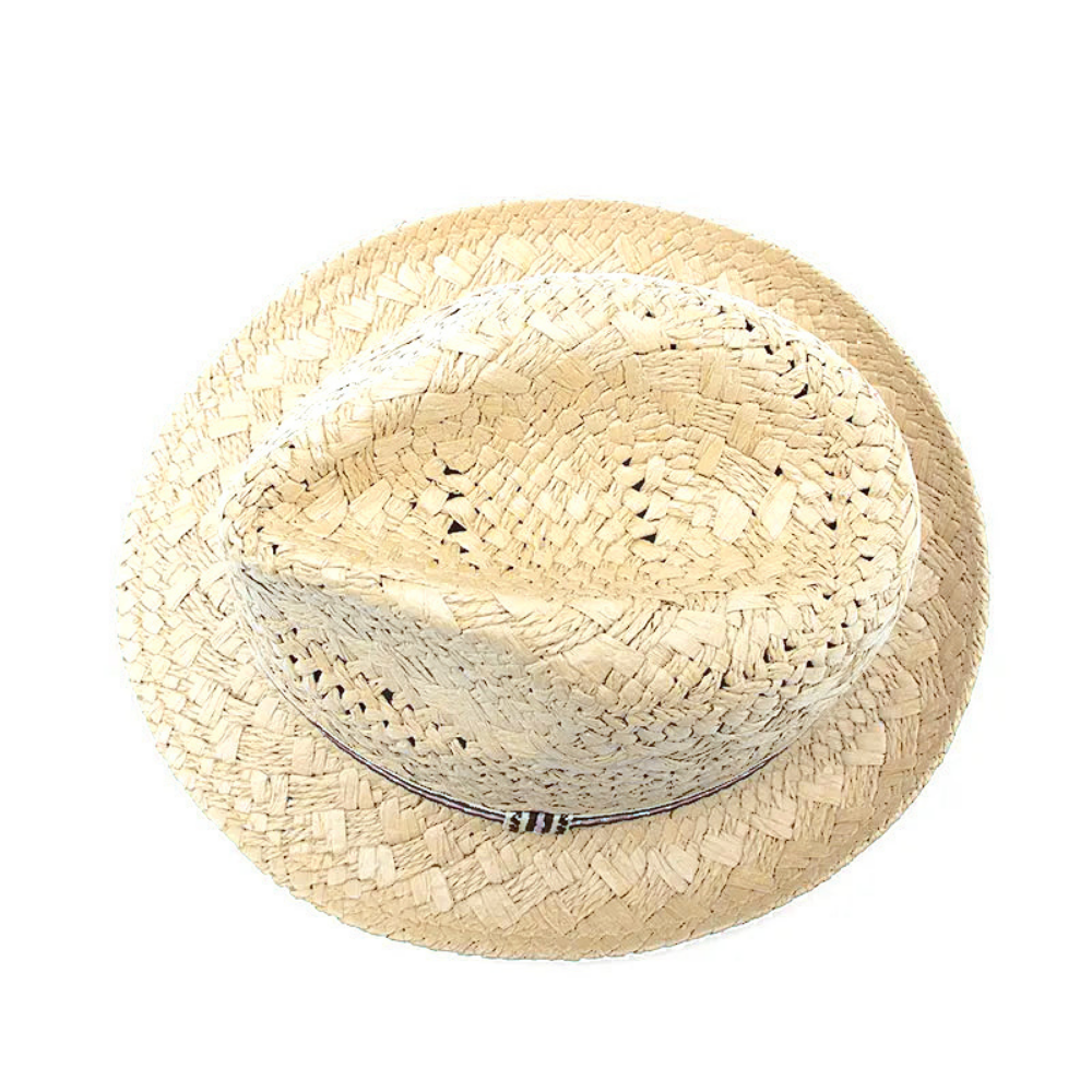 Straw Trilby Hat – Short Brim Summer Style