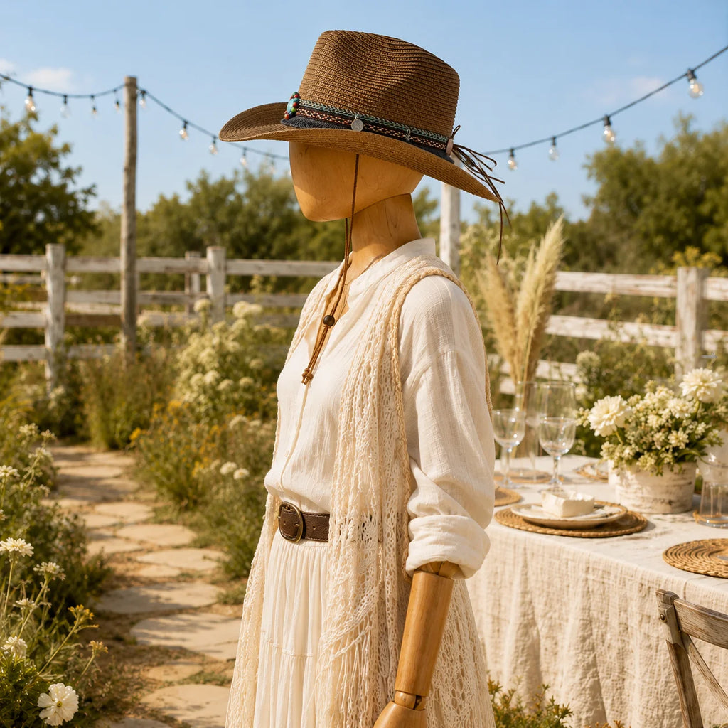 Cowboy Hat with Beaded Band