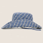 atelierbrim Edit No. 19 washed denim cowboy hat, side profile