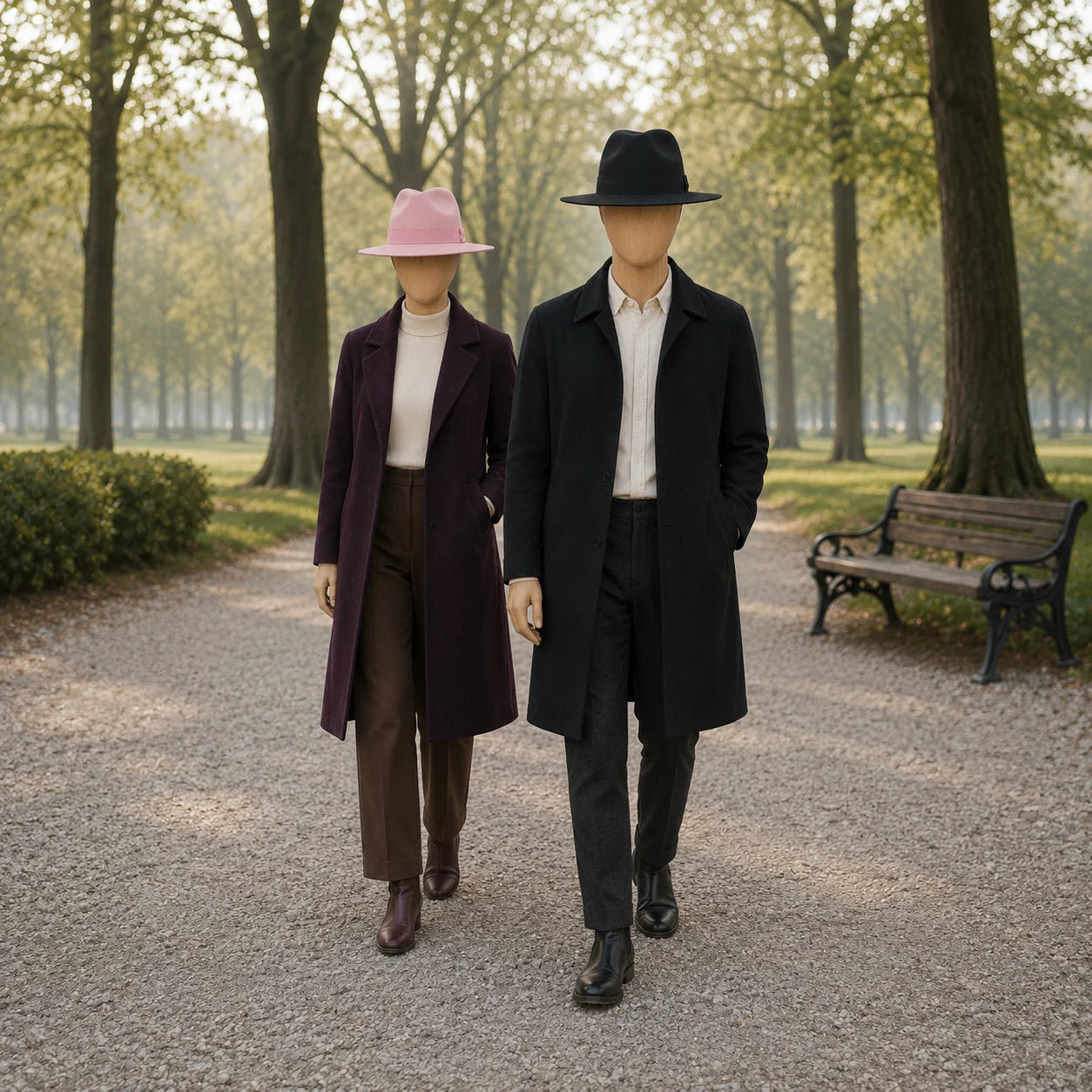 Grosgrain-Band Felt Fedora Hat