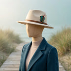 Faux Suede Fedora Hat, Wide Brim