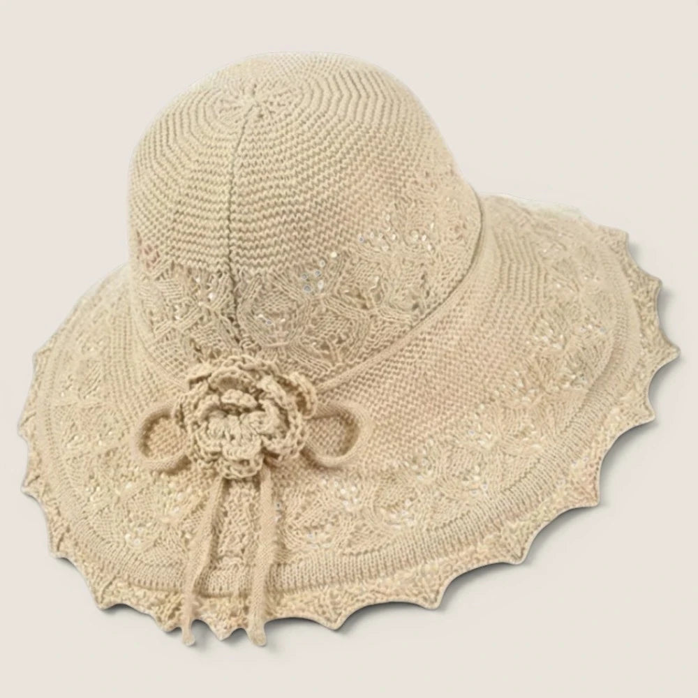 atelierbrim foldable bucket sun hat, wide brim, Natural Beige