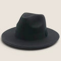 atelierbrim grosgrain-band felt fedora hat, Black