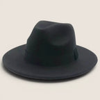 atelierbrim grosgrain-band felt fedora hat, Black