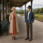 Wide-Brim Straw Hat, Pinched Crown