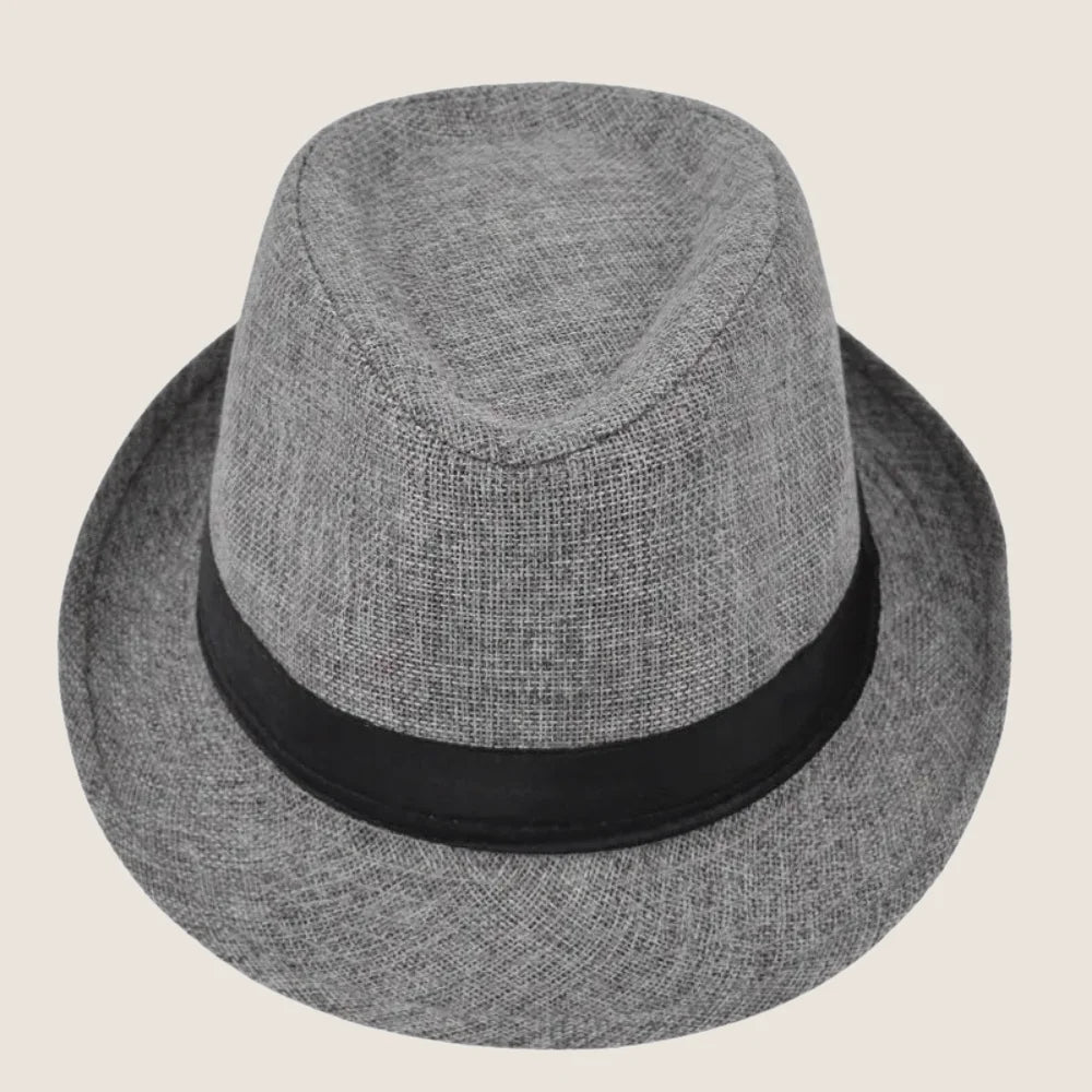 atelierbrim lightweight trilby hat with a fine summer weave, Grey