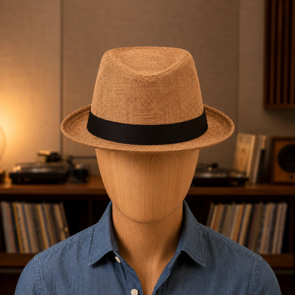 Lightweight Trilby Hat with a Fine Summer Weave