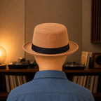 Lightweight Trilby Hat with a Fine Summer Weave