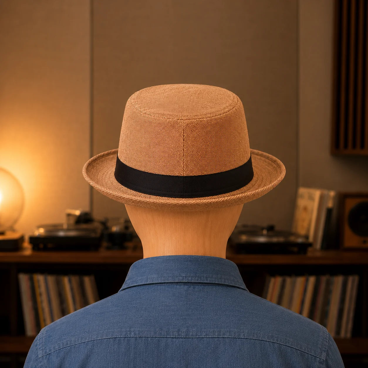 Lightweight Trilby Hat with a Fine Summer Weave